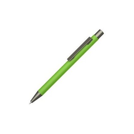 Ручка шариковая автоматическая "Straight Gum" софт-тач, светло-зеленый/антрацит
