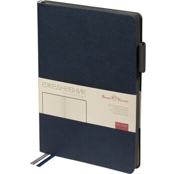 Ежедневник недатированный «Boston» А5,  темно-синий