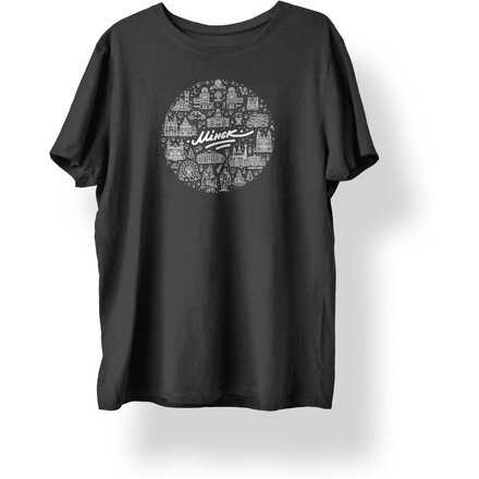Футболка унисекс "Минск" 180, M-L, темно-серый