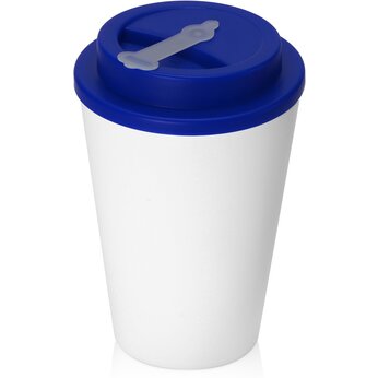 Стакан "Take away" белый/темно-синий