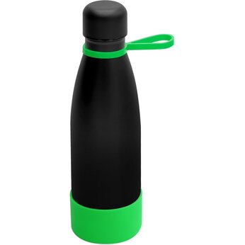 Термобутылка  "Olivia To Go" с манжетой, черный/зеленый