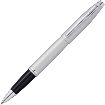 Ручка-роллер "Calais Chrome" матовый серебристый/черный