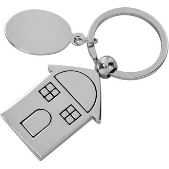 Брелок для ключей "Дом" серебристый