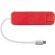 USB-хаб "Chronos" красный/серебристый