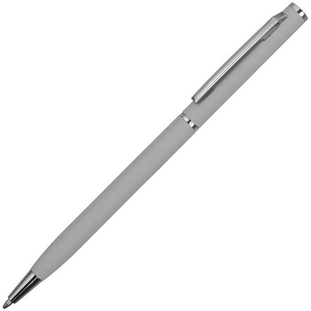 Ручка шариковая автоматическая "Атриум" серый/серебристый