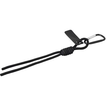 Брелок-веревочка на карабине, черный