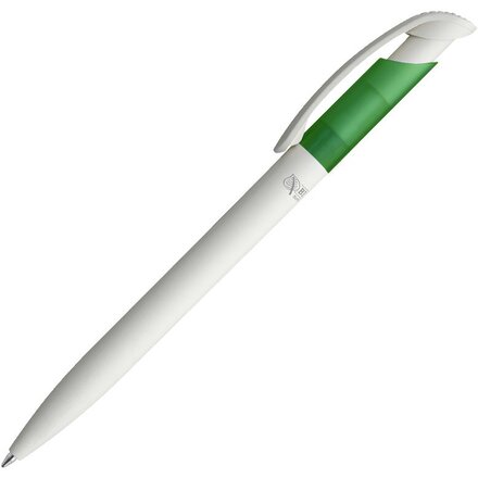 Ручка шариковая автоматическая "Bio" белый/зеленый