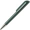 Ручка шариковая автоматическая "Flow C CR" темно-зеленый/серебристый