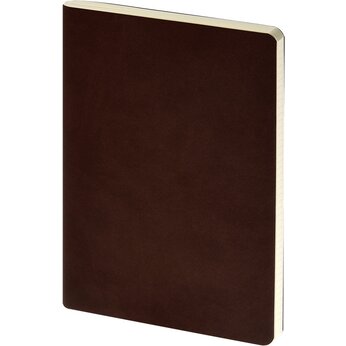 Бизнес тетрадь А5 "Megapolis flex" 60 л. soft touch клетка, коричневый, размер A5