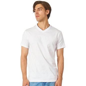 Футболка "Heavy Super Club" мужская с V-образным вырезом, белый, размер 4XL_v2