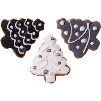 Набор новогодних имбирных печений в форме елочки