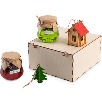Подарочный набор «Decoration Deluxe» 2.0 с двумя видами варенья, натуральный
