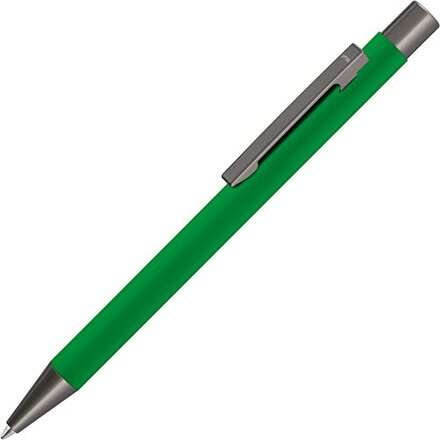 Ручка шариковая автоматическая "Straight Gum" софт-тач, темно-зеленый/антрацит