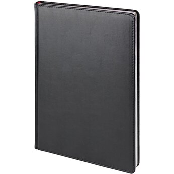 Ежедневник недатированный "Sidney Nebraska" черный, срез серебристый