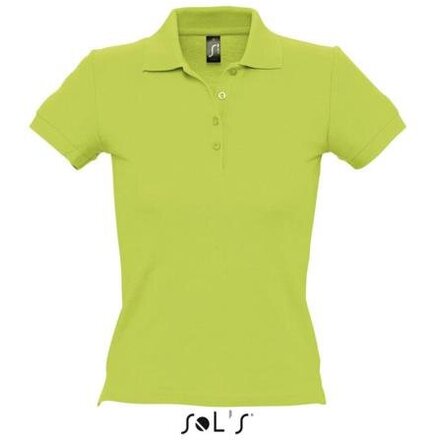 Рубашка-поло женская "People" 210, S, зеленое яблоко
