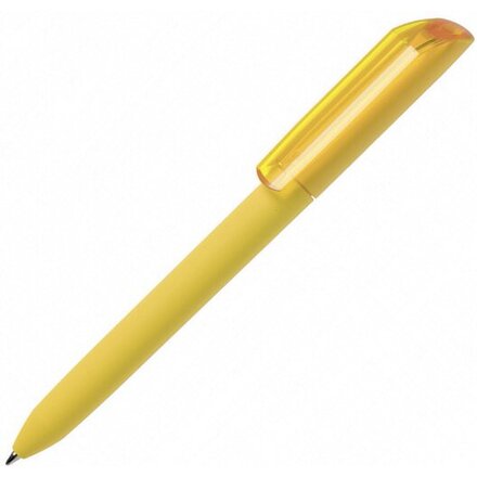 Ручка шариковая автоматическая "Flow Pure GOM 30" софт-тач, желтый
