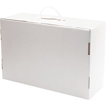 Коробка подарочная "53303" с ручкой, белый