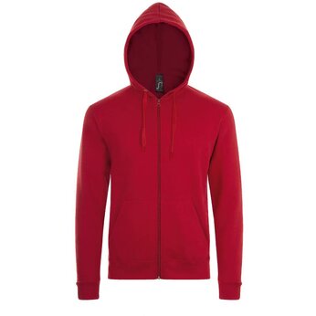 Толстовка худи унисекс "Stone" на молнии 260, L,  красный