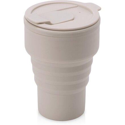 Силиконовый складной стакан "GoCup", бежевый