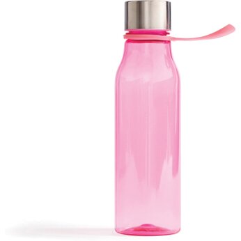 Бутылка для воды "Lean" с кольцом, розовый/серебристый