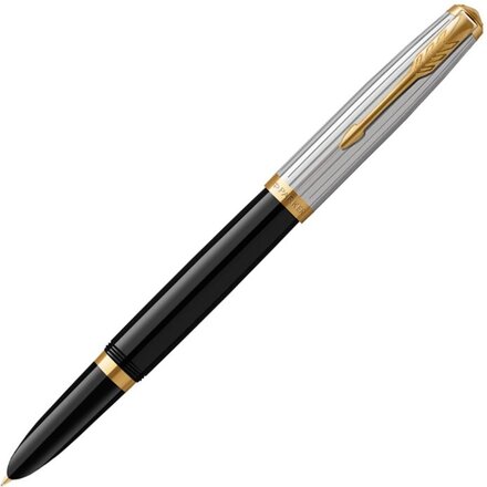Перьевая ручка Parker 51 Premium Black GT, перо: M/F, чернила: Black,Blue, в подарочной упаковке