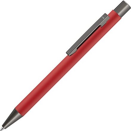 Ручка шариковая автоматическая "Straight Gum" софт-тач, красный/антрацит