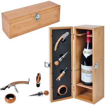 Набор для вина "19104", бежевый, 4 предмета