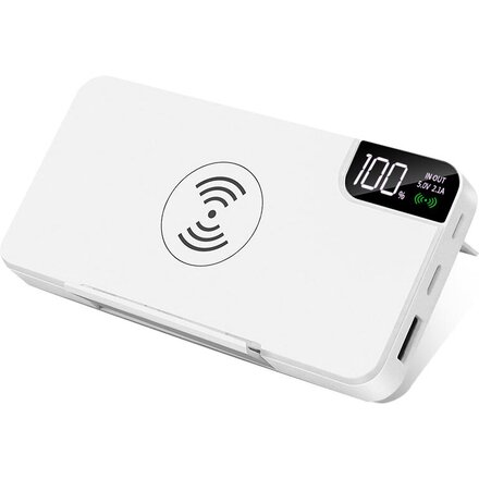 Зарядное устройство Power Bank "gPro QI" 10000 мАч, белый