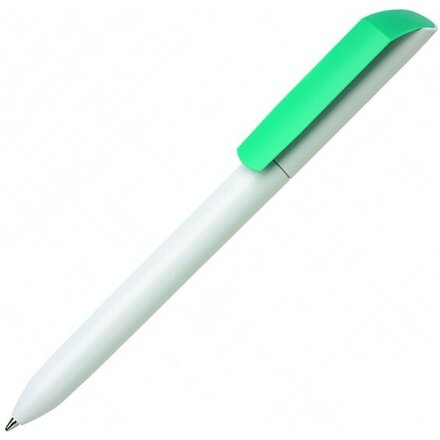 Ручка шариковая автоматическая "Flow Pure MATT B" белый/бирюзовый