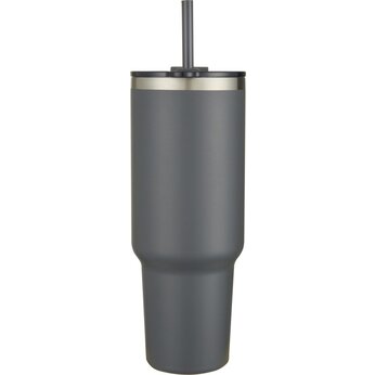 Термокружка "Sydney" с соломинкой,  Серый