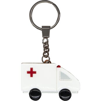 Брелок "Скорая помощь", белый/красный