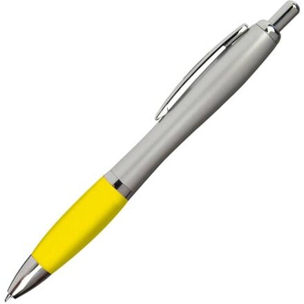 Ручка шариковая автоматическая "St.Peterburg" серебристый/желтый