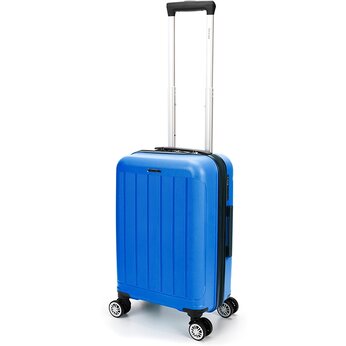 Чемодан TORBER В Отпуск, ярко-синий, полипропилен, 55 х 36 х 21,5 см, 37 л, размер S