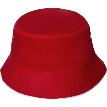 Панама с контрастной окантовкой , красный/белый