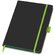 Блокнот "ColorNote Black", твердая обложка A5, 80 листов, черный с зеленым яблоком