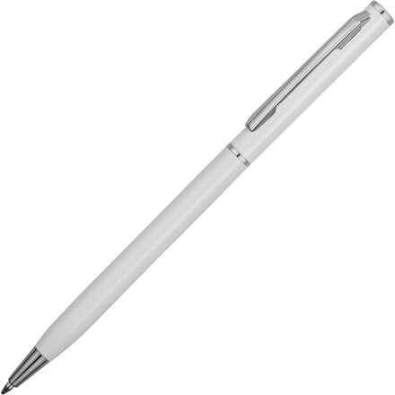 Ручка шариковая автоматическая "Атриум" белый/серебристый