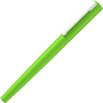 Ручка-роллер "Brush R Gum" софт-тач, светло-зеленый/серебристый
