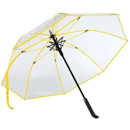 Зонт-трость "Vip" прозрачный/желтый