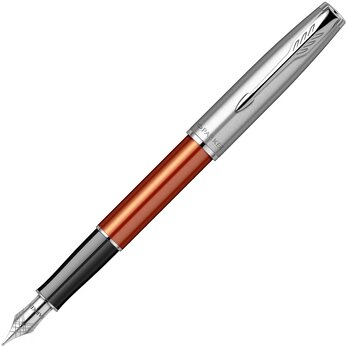 Перьевая ручка Parker Sonnet Essentials Orange SB Steel CT, перо: F, цвет чернил black, в подарочной упаковке.
