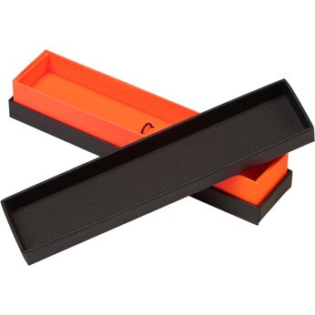 Футляр для 1 ручки "Bloom", черный с оранжевым