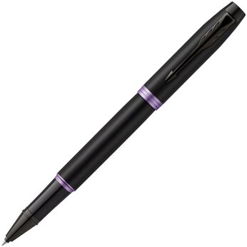 Ручка-роллер Parker IM Vibrant Rings Flame Amethyst Purple, стержень:Fblk, в подарочной упаковке.