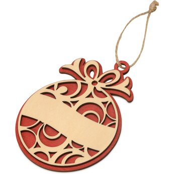 Подвеска деревянная «Новогодний шар»