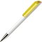 Ручка шариковая автоматическая "Flow B 30 CR" белый/желтый