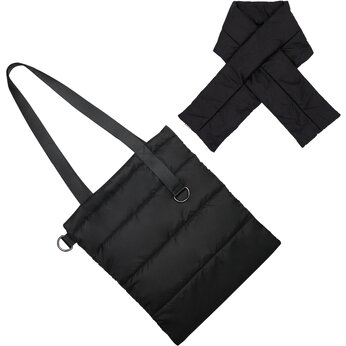 Набор подарочный: сумка для покупок "Superbag Bubble" + шарф "Bubble", черный