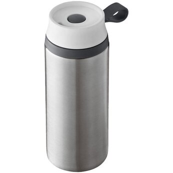 Кружка термическая "Flow" серебристый/белый/темно-серый