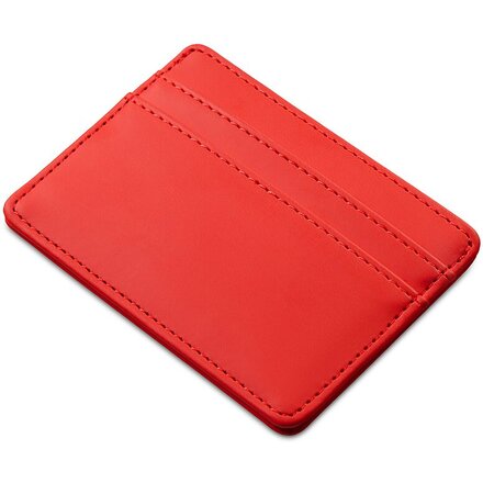 Картхолдер для двух карт и наличных денег с зажимом "Crave", красный