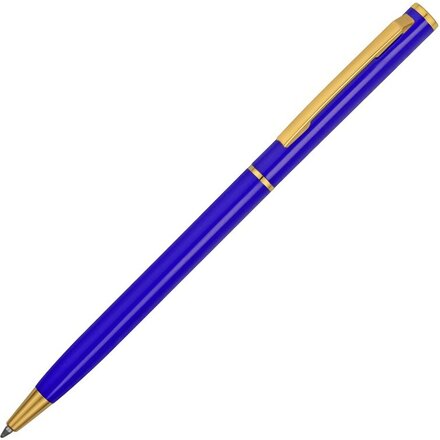 Ручка шариковая автоматическая "Жако" синий/золотистый