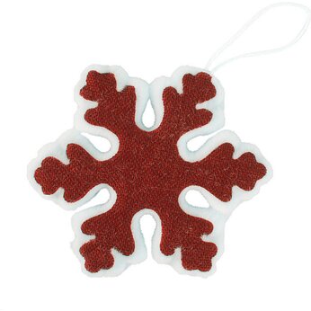 Подвеска елочная "Snowflake" красный