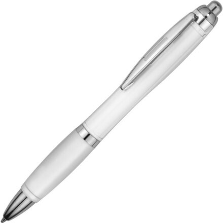 Ручка шариковая автоматическая "Nash" белый/серебристый