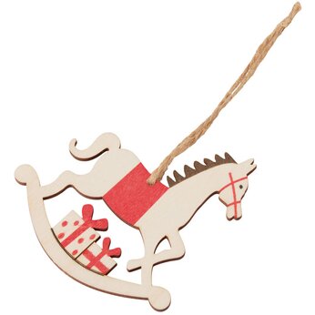 Елочная подвеска - лошадка (печать с 2 сторон)